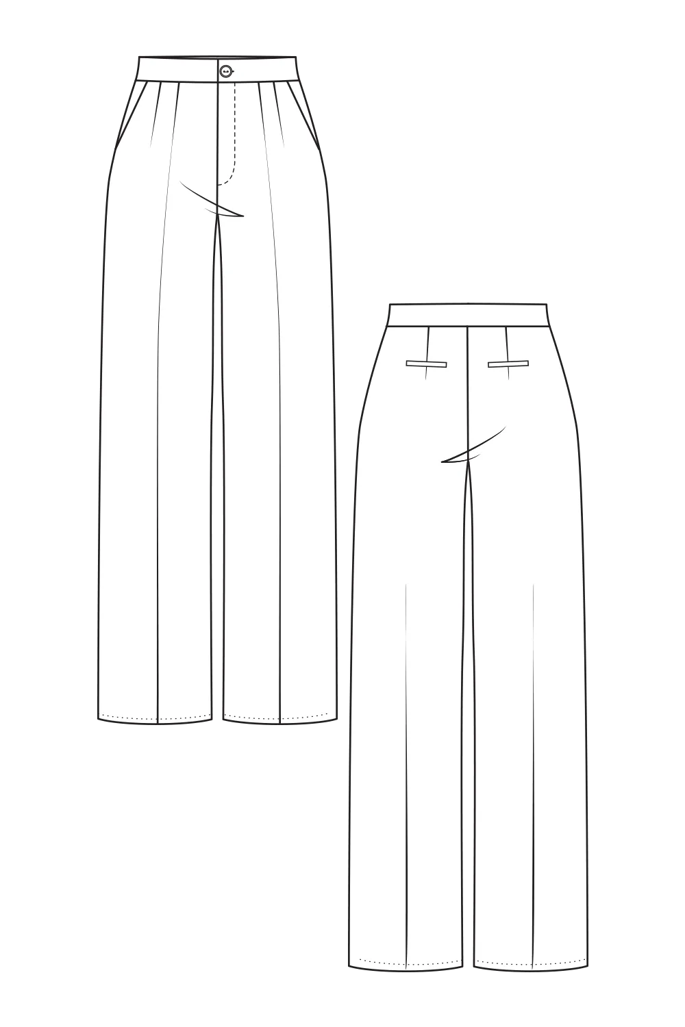 40-3 APRICOT Pleated high-rise wide trousers