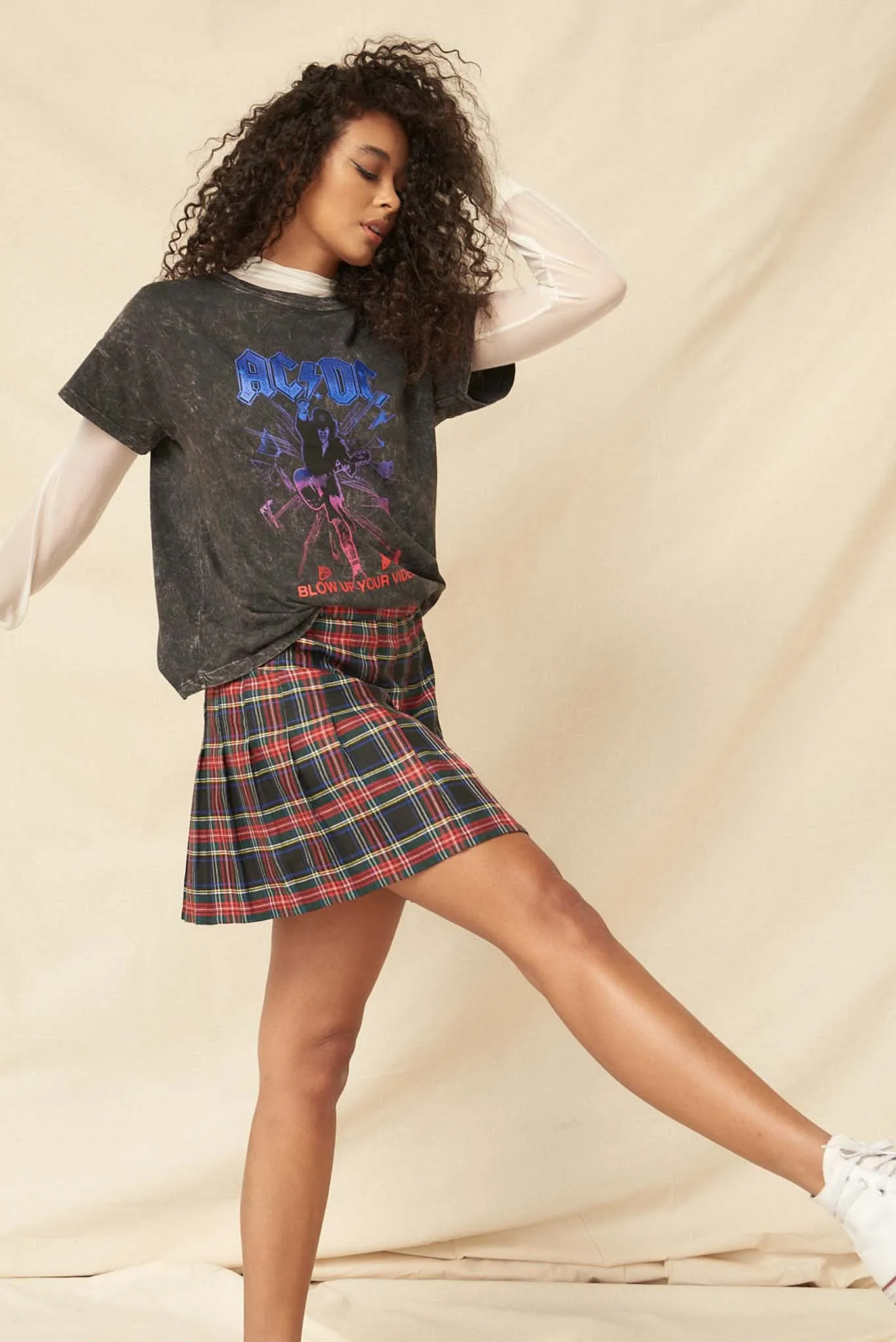 AC/DC Blow Up Your Video Vintage-Wash Graphic Tee