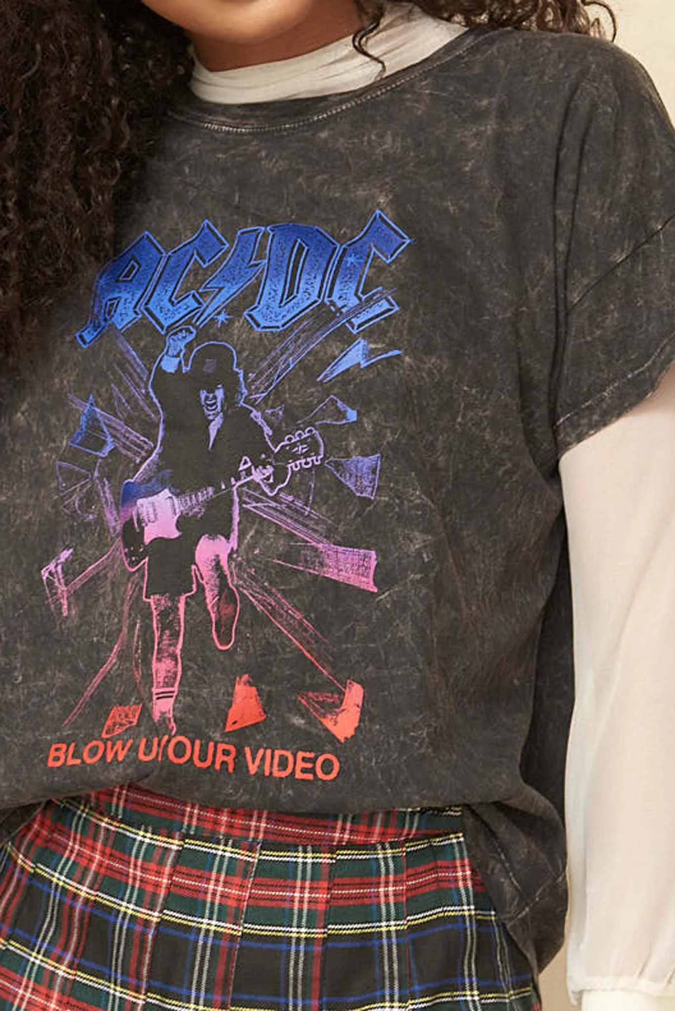 AC/DC Blow Up Your Video Vintage-Wash Graphic Tee
