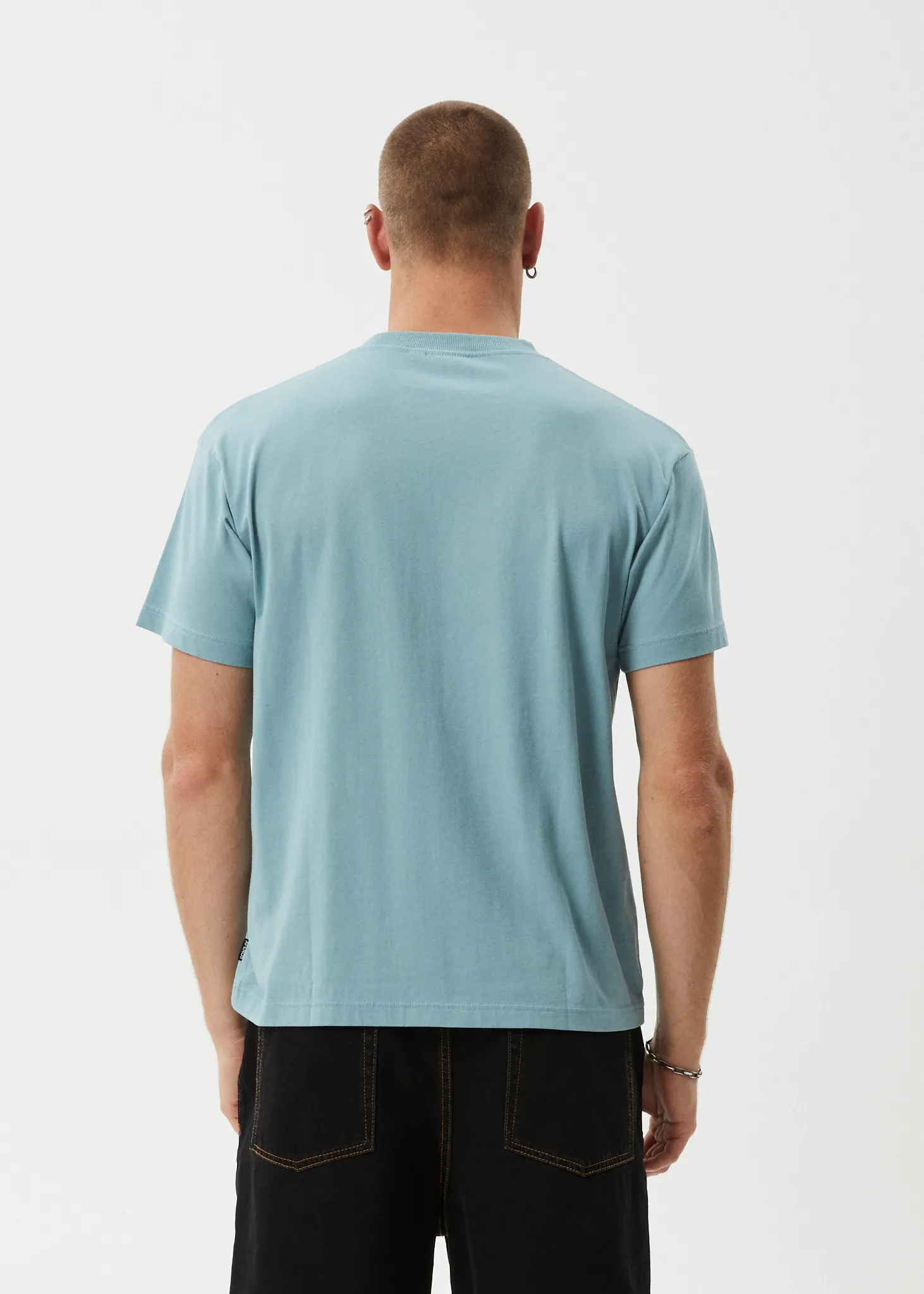 AFENDS Mens Thorny - Boxy Fit Tee - Ocean Spray