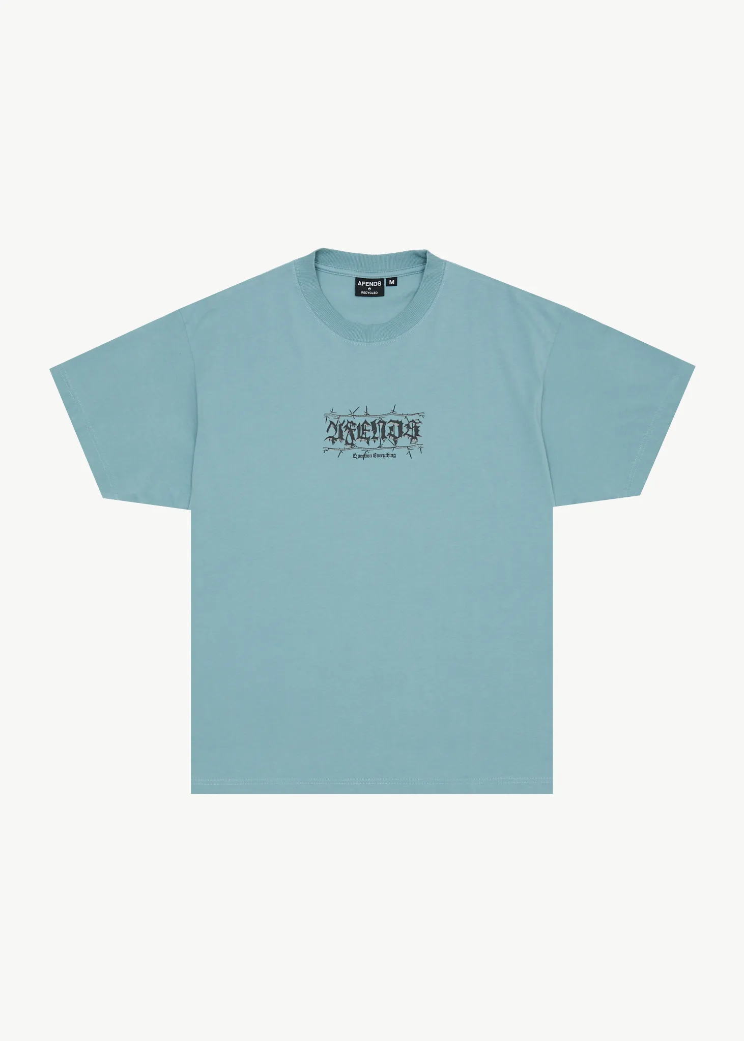 AFENDS Mens Thorny - Boxy Fit Tee - Ocean Spray