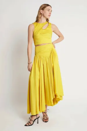 Aje Jolie Abstract Cut Out Top & Jolie Asymmetric Midi Skirt
