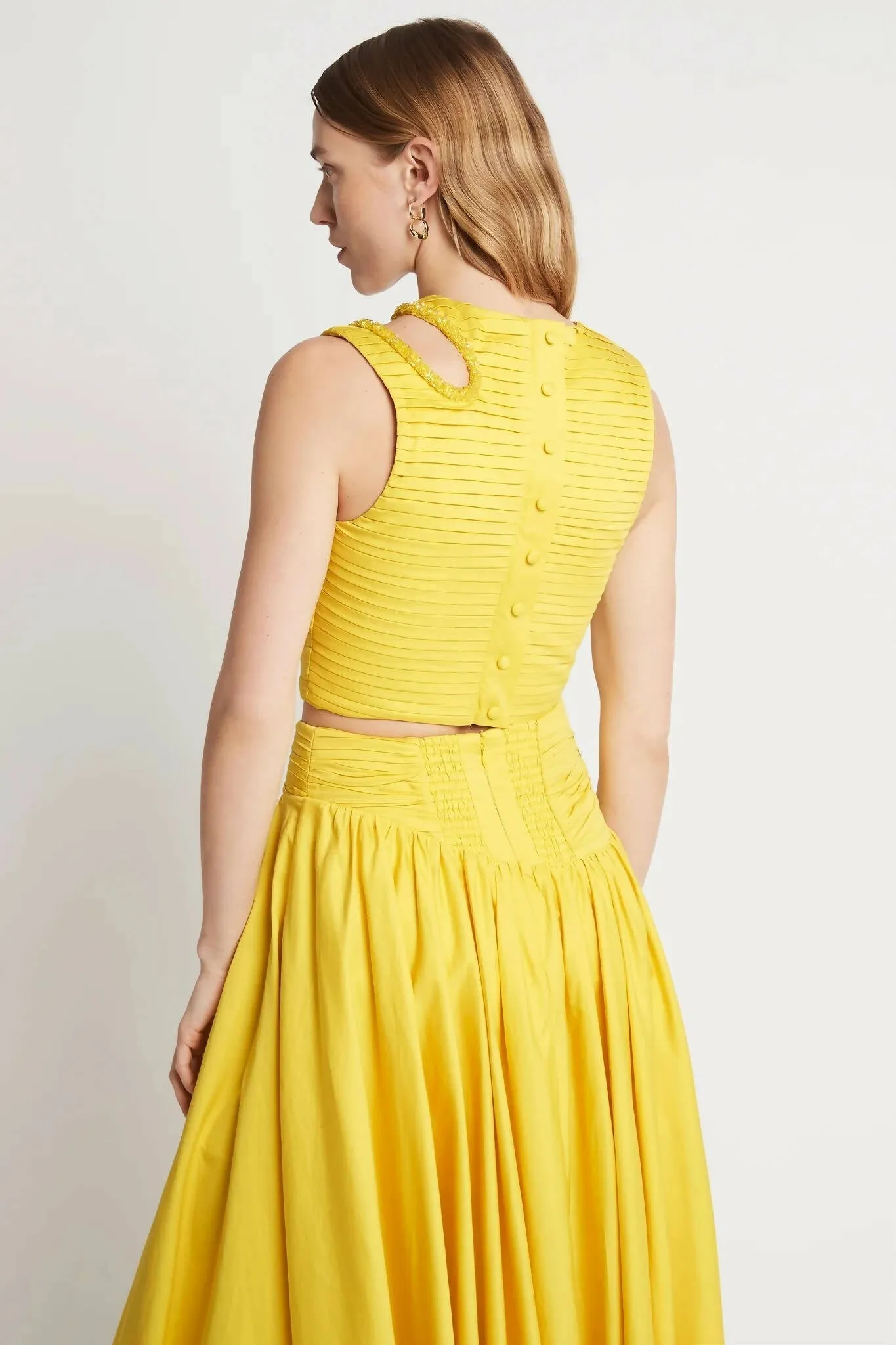 Aje Jolie Abstract Cut Out Top & Jolie Asymmetric Midi Skirt