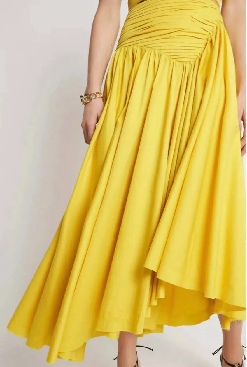 Aje Jolie Abstract Cut Out Top & Jolie Asymmetric Midi Skirt