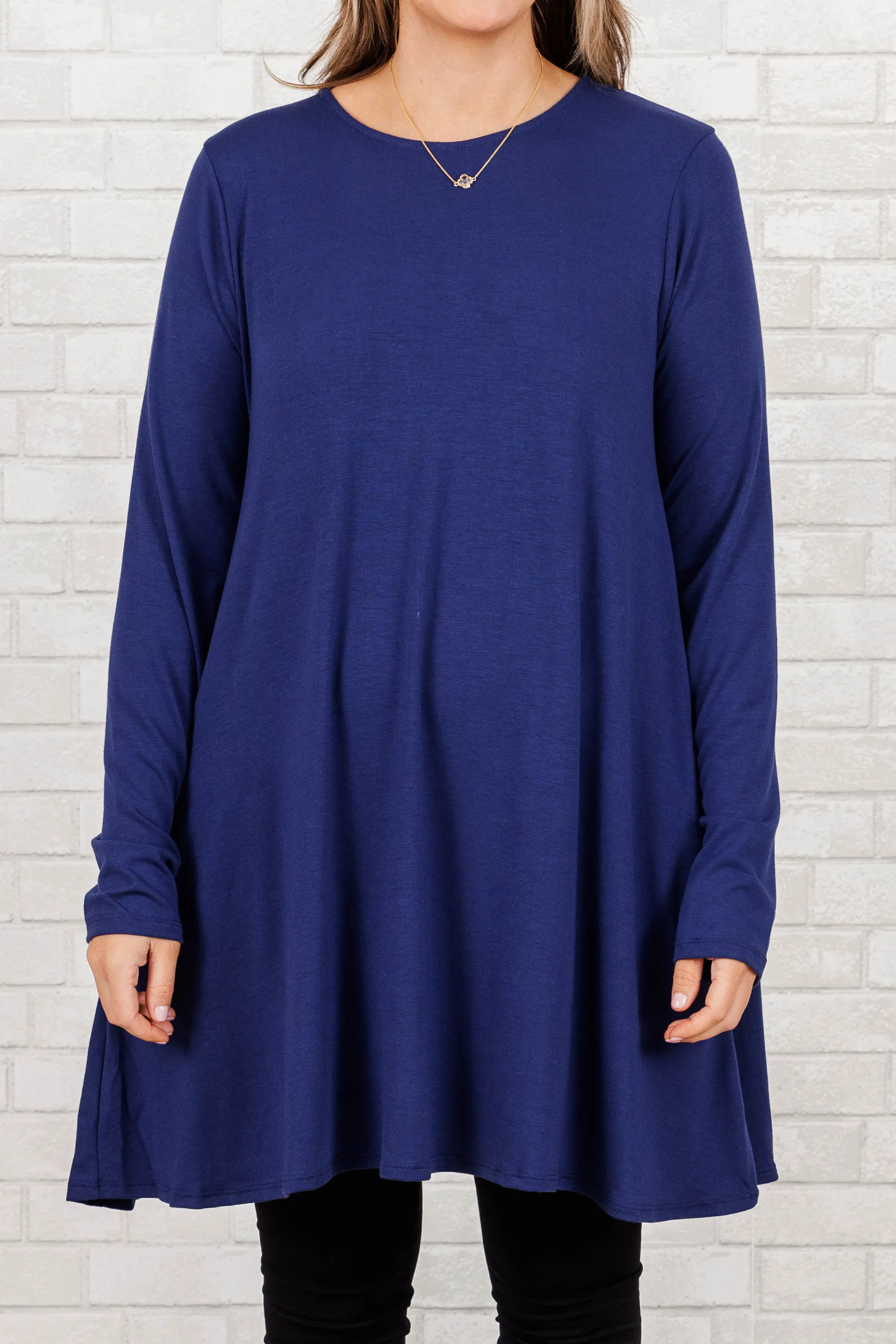 As Long As You're Here Tunic, Light Navy