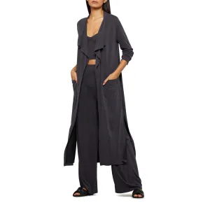 BCBGMAXAZRIA Lightweight Long Jacket for Women - Open Front Draped Duster