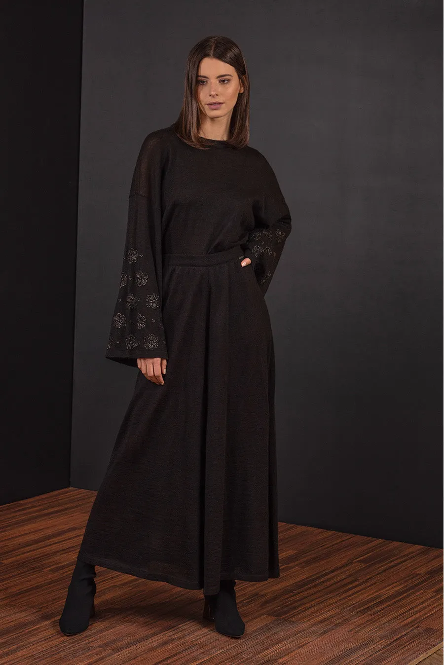 Bergen Pants Baby Alpaca Black Color Black