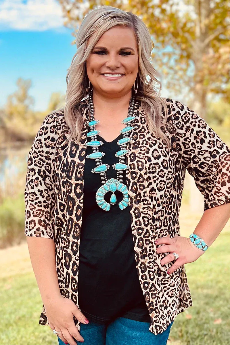 Boho Leopard Lightweight Cardigan