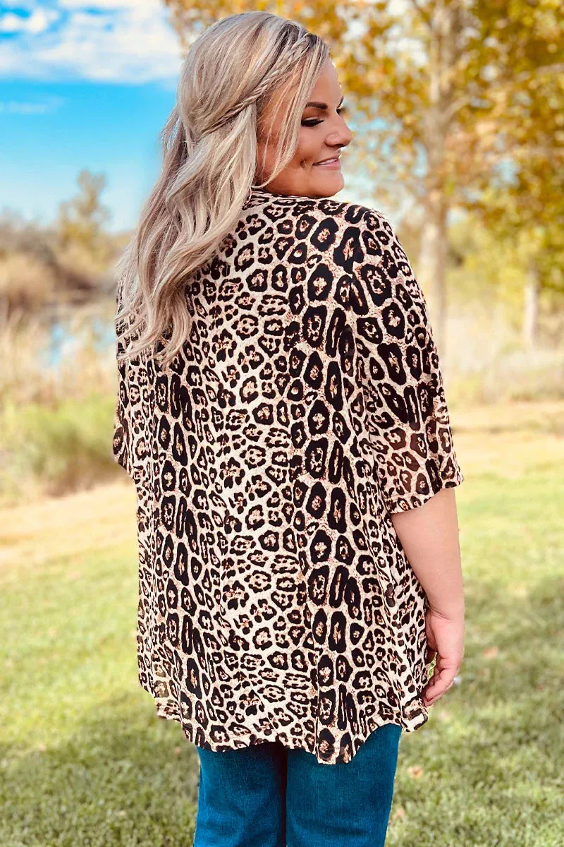 Boho Leopard Lightweight Cardigan