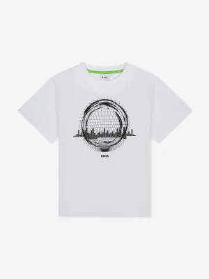 BOSS Boys Graphic Print T-Shirt in White
