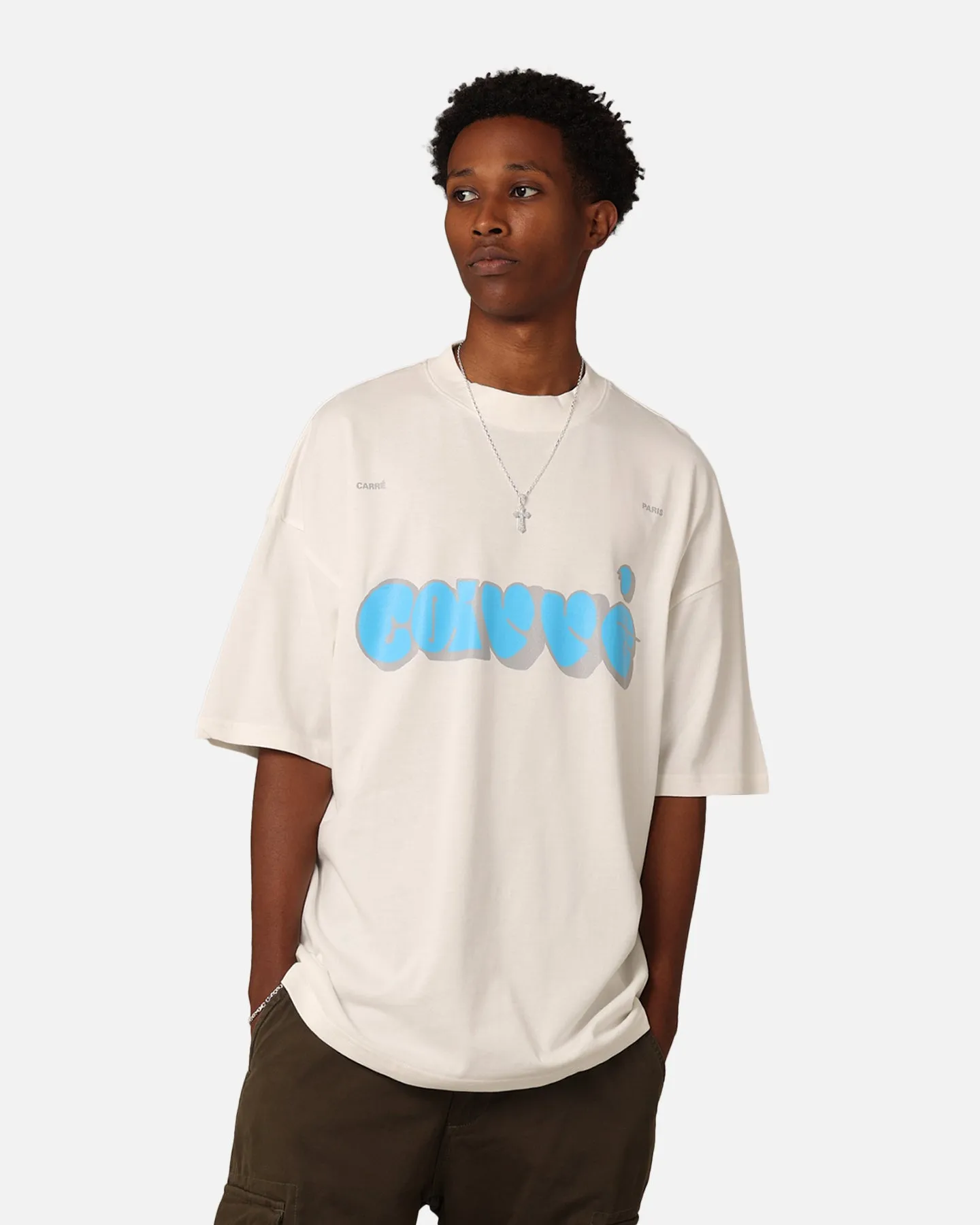 Carre Experienced Mock Oversized T-Shirt Off White