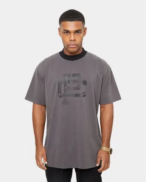 Carre Mono Ringer Oversized Short Sleeve T-Shirt Washed Charcoal