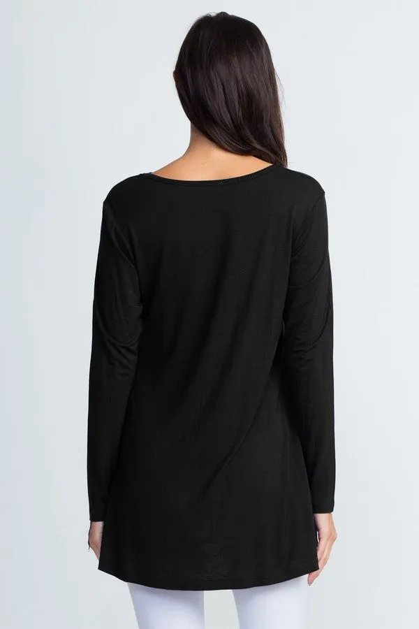 Criss Cross Strappy Neck Tunic Top