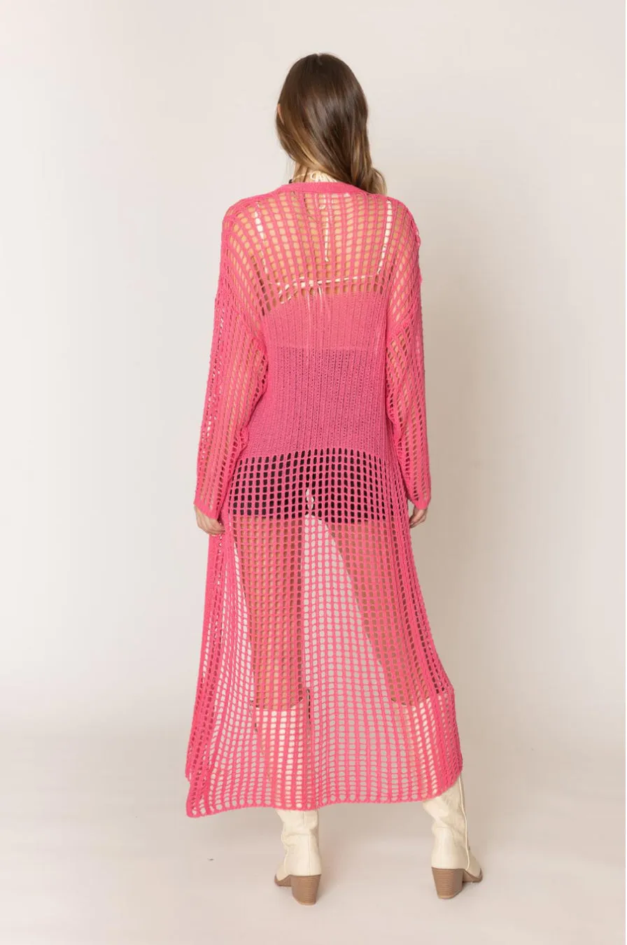 Crochet Long Cardigan