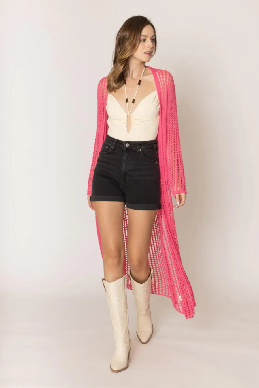 Crochet Long Cardigan