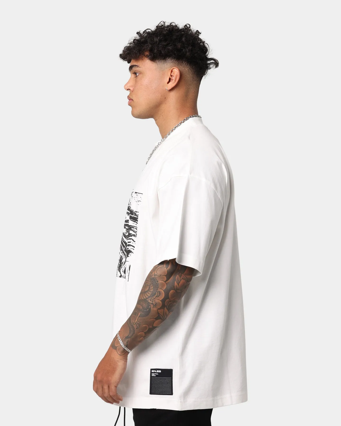 EN ES Neutral Geographic T-Shirt Off White