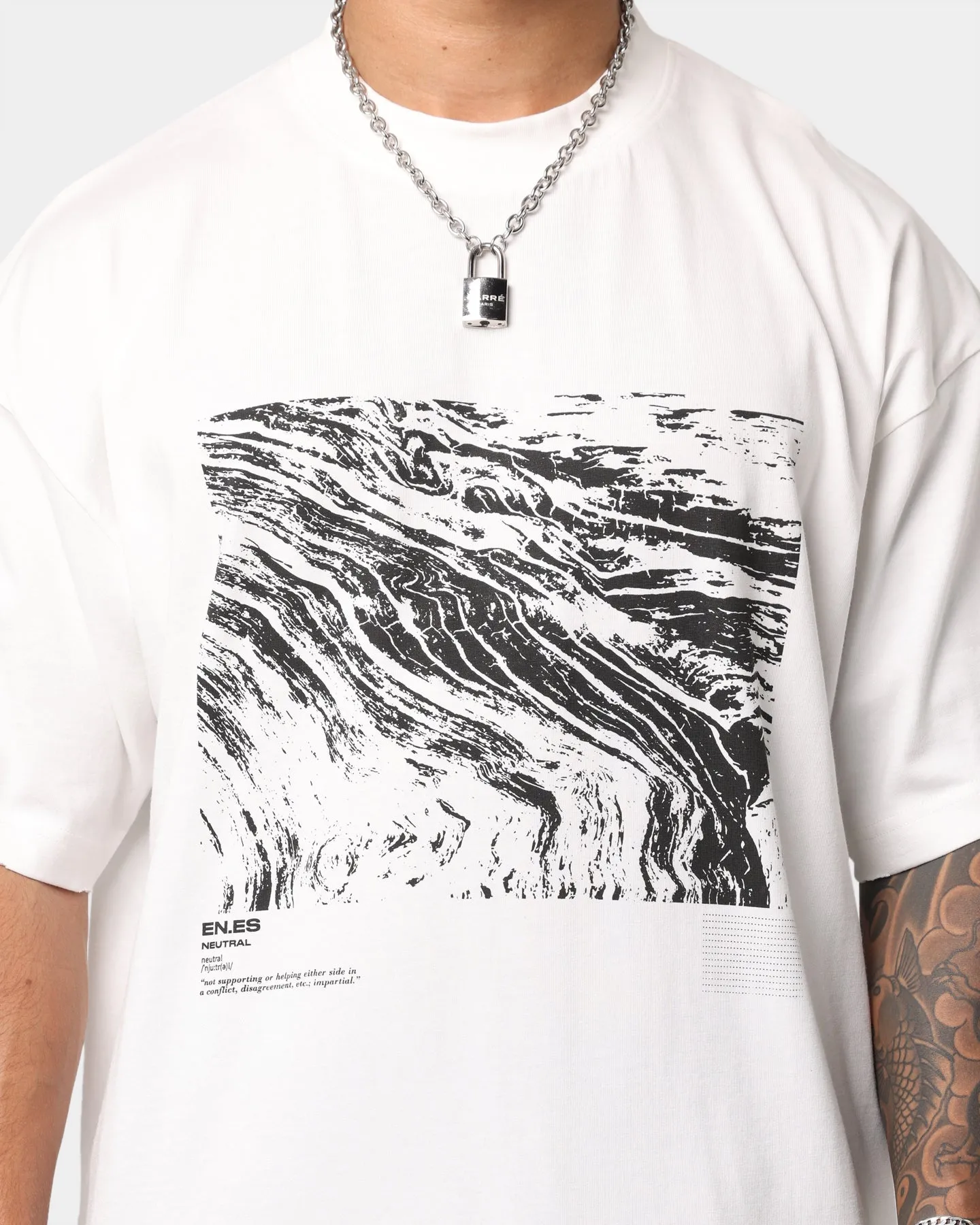 EN ES Neutral Geographic T-Shirt Off White