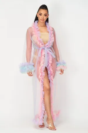 Fairy Dust Ruffle Mesh Duster
