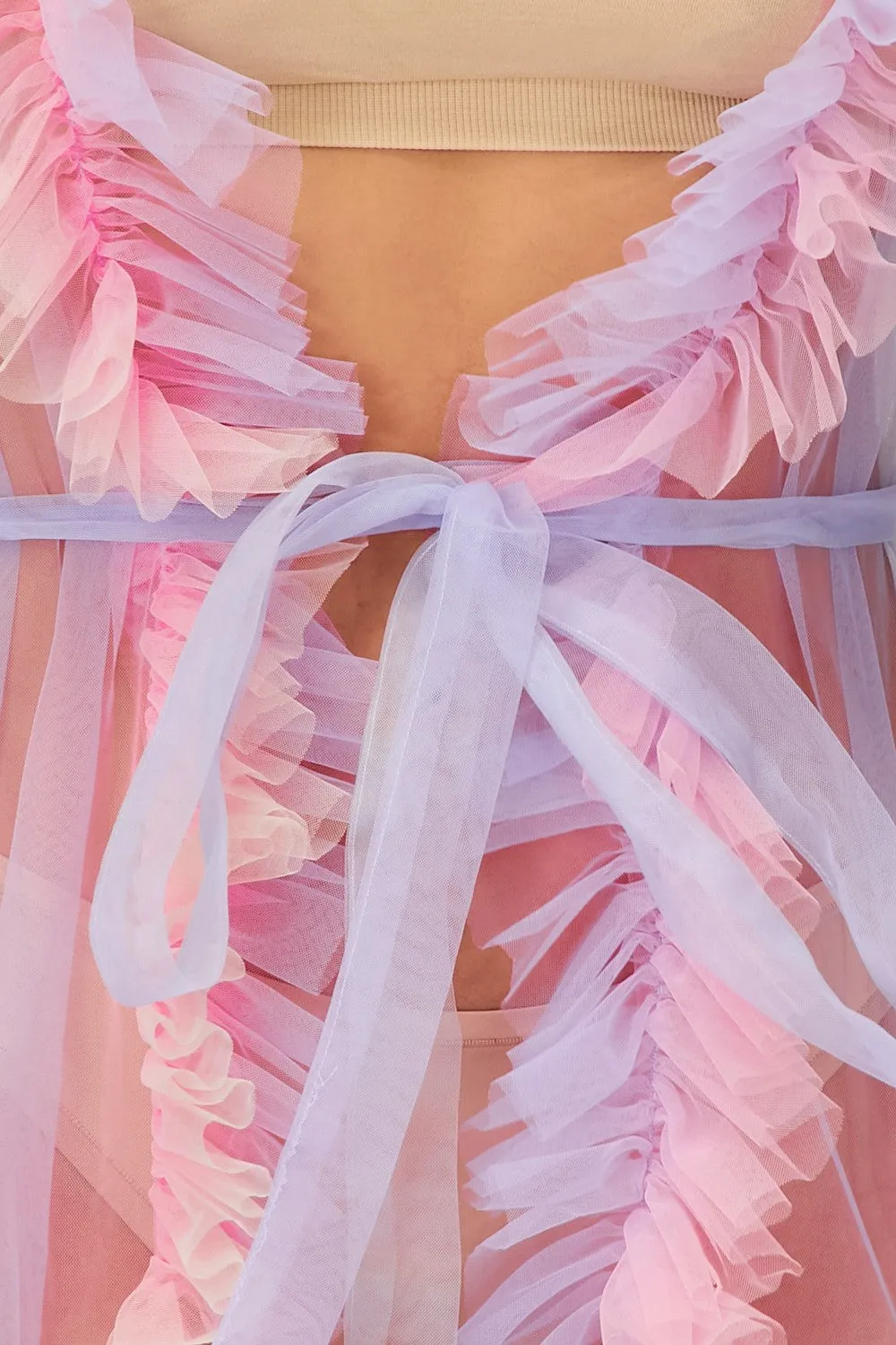 Fairy Dust Ruffle Mesh Duster