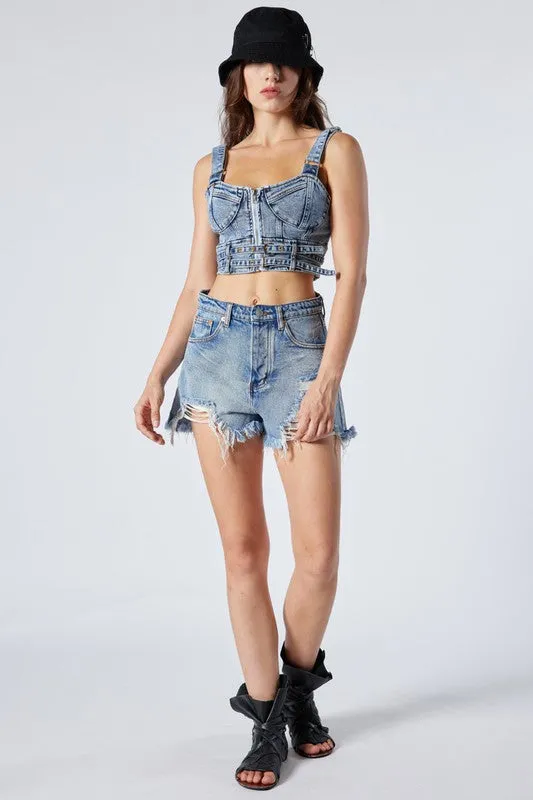 Georgia High Waisted Destroyed Cut Off *limited*