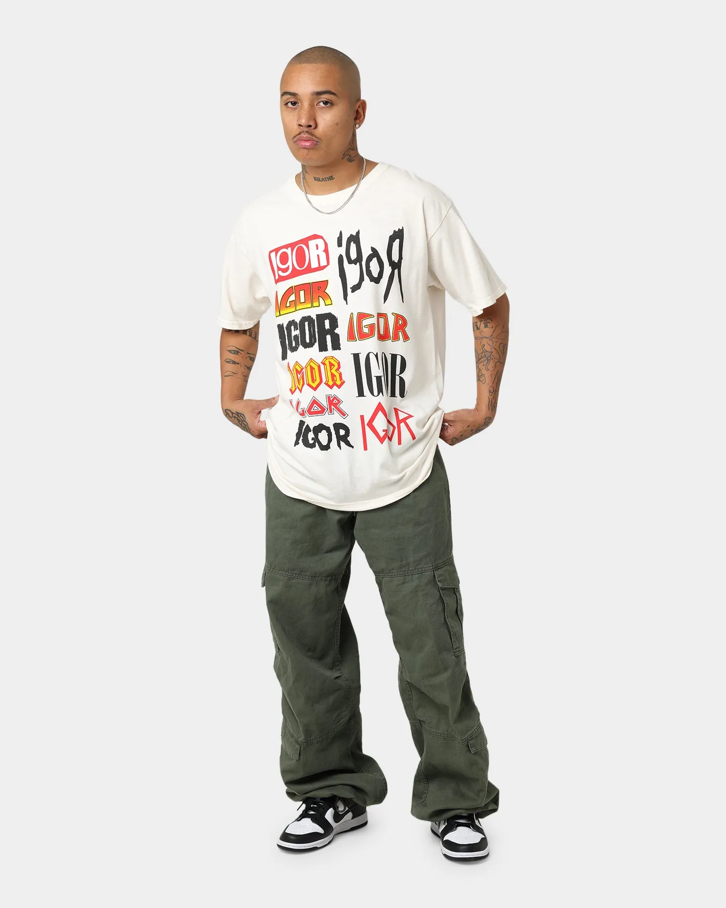 Goat Crew Igor Metal Logo T-Shirt Off White