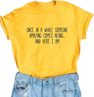 Graphic Tee - #9001049Y - Someone Amazing - Yellow (Golden)