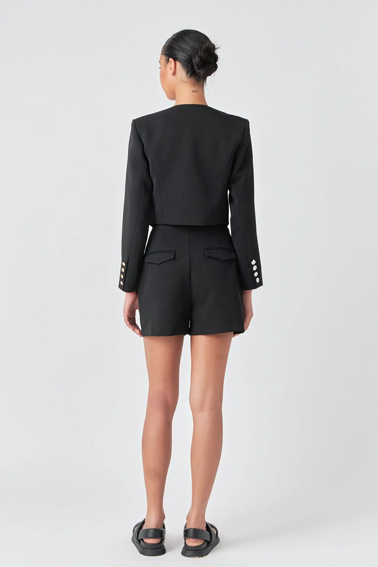 Grey Lab - Pleated High Waist Shorts