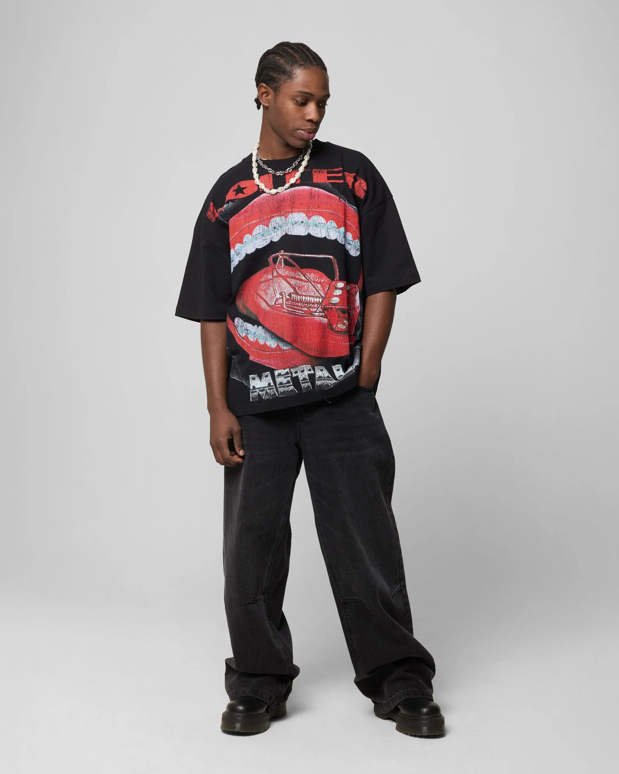 Loiter Metal Mouth T-Shirt Vintage Black