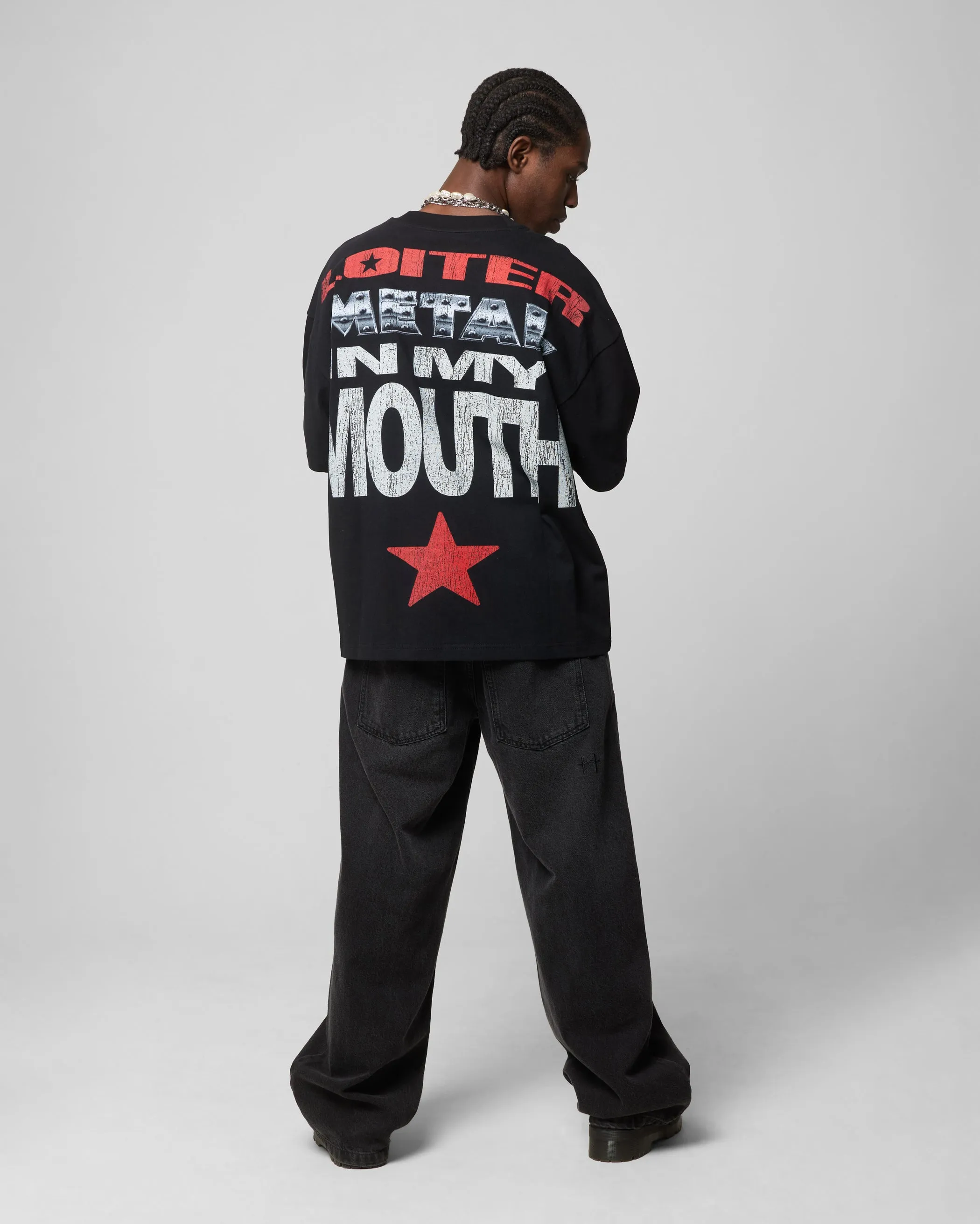 Loiter Metal Mouth T-Shirt Vintage Black