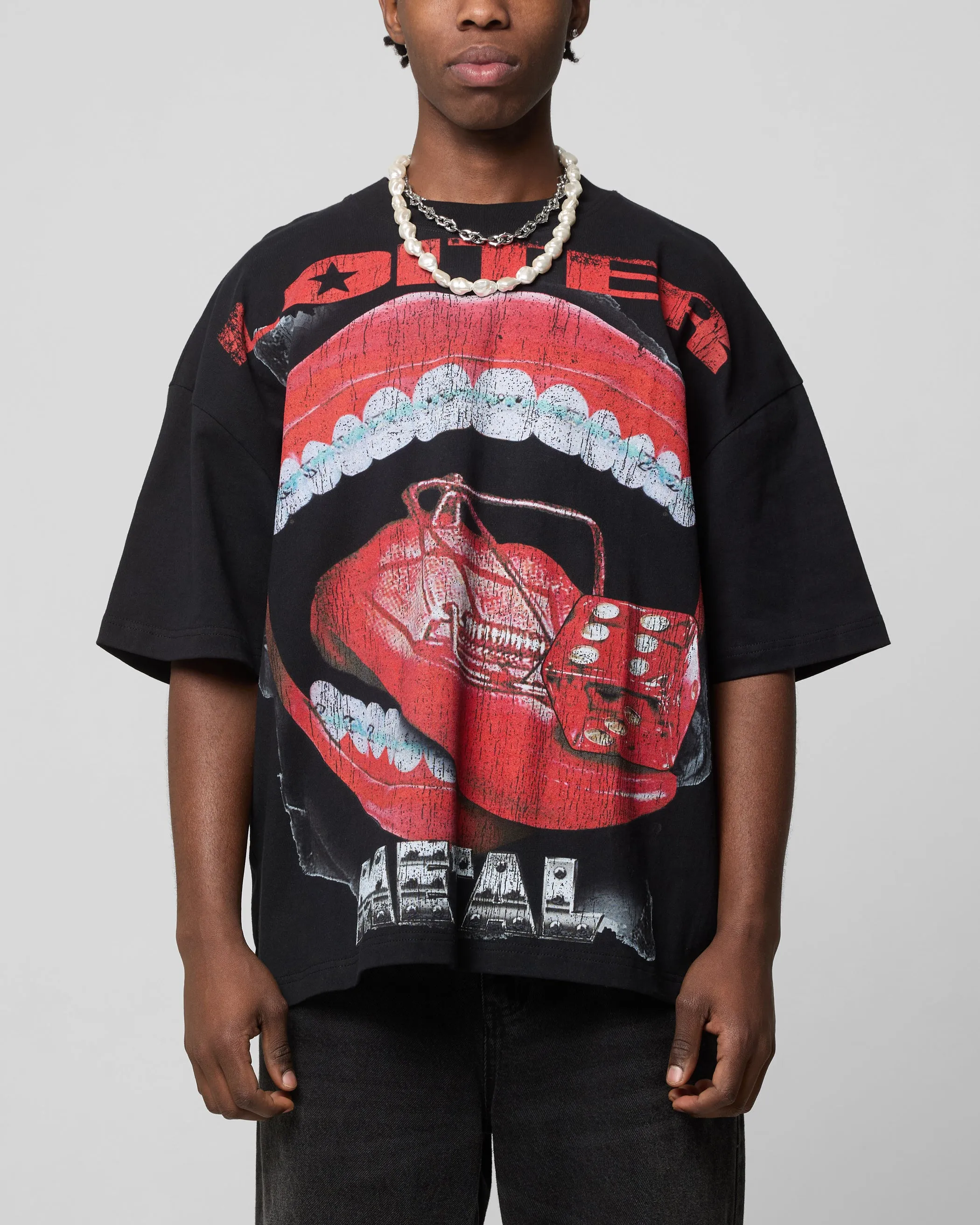 Loiter Metal Mouth T-Shirt Vintage Black