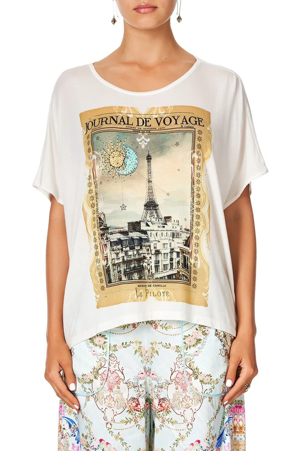 LOOSE FIT ROUND NECK TEE VERSAILLES SKY