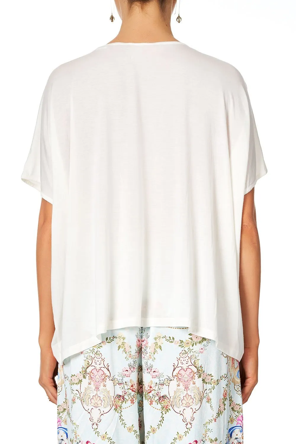 LOOSE FIT ROUND NECK TEE VERSAILLES SKY