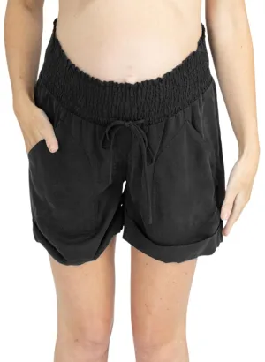 Maternity Tencel Summer Shorts - Black