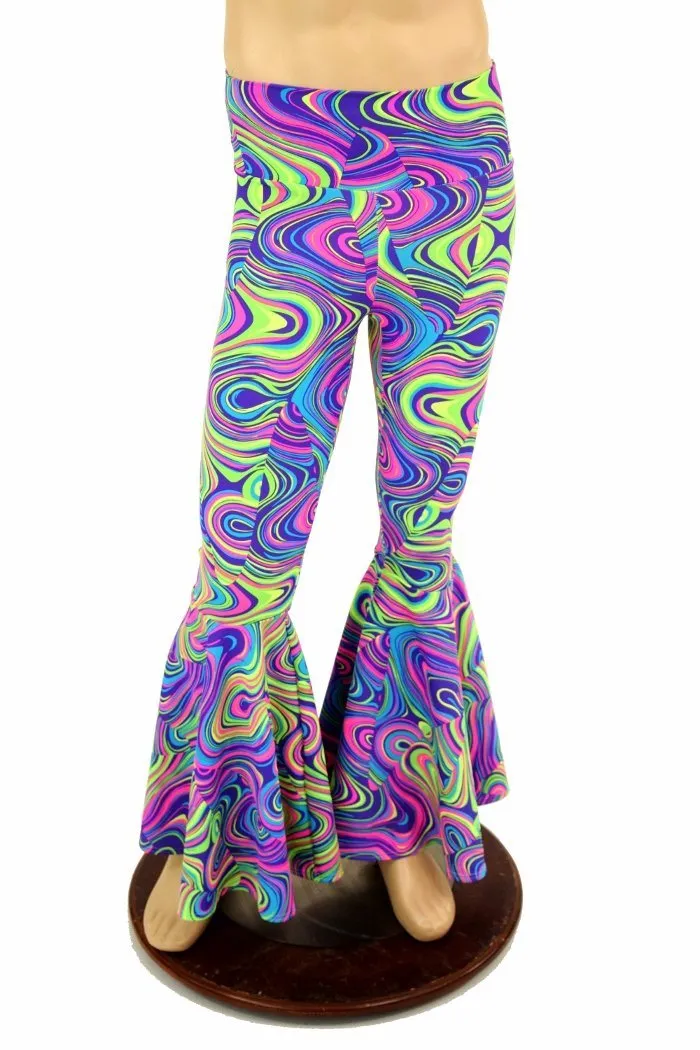 Mens Glow Worm Bell Bottom Flares