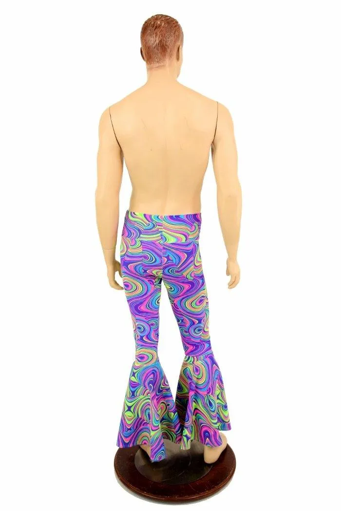 Mens Glow Worm Bell Bottom Flares