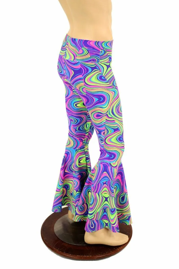 Mens Glow Worm Bell Bottom Flares