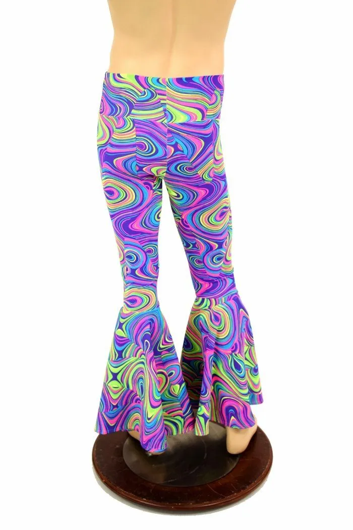 Mens Glow Worm Bell Bottom Flares