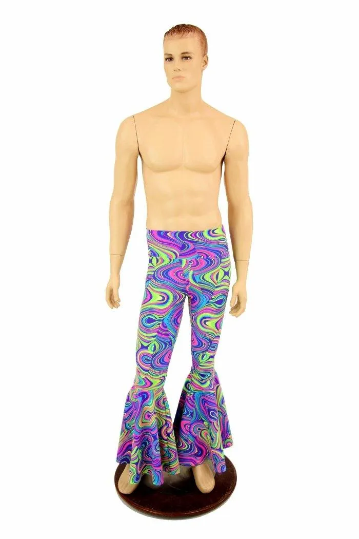 Mens Glow Worm Bell Bottom Flares