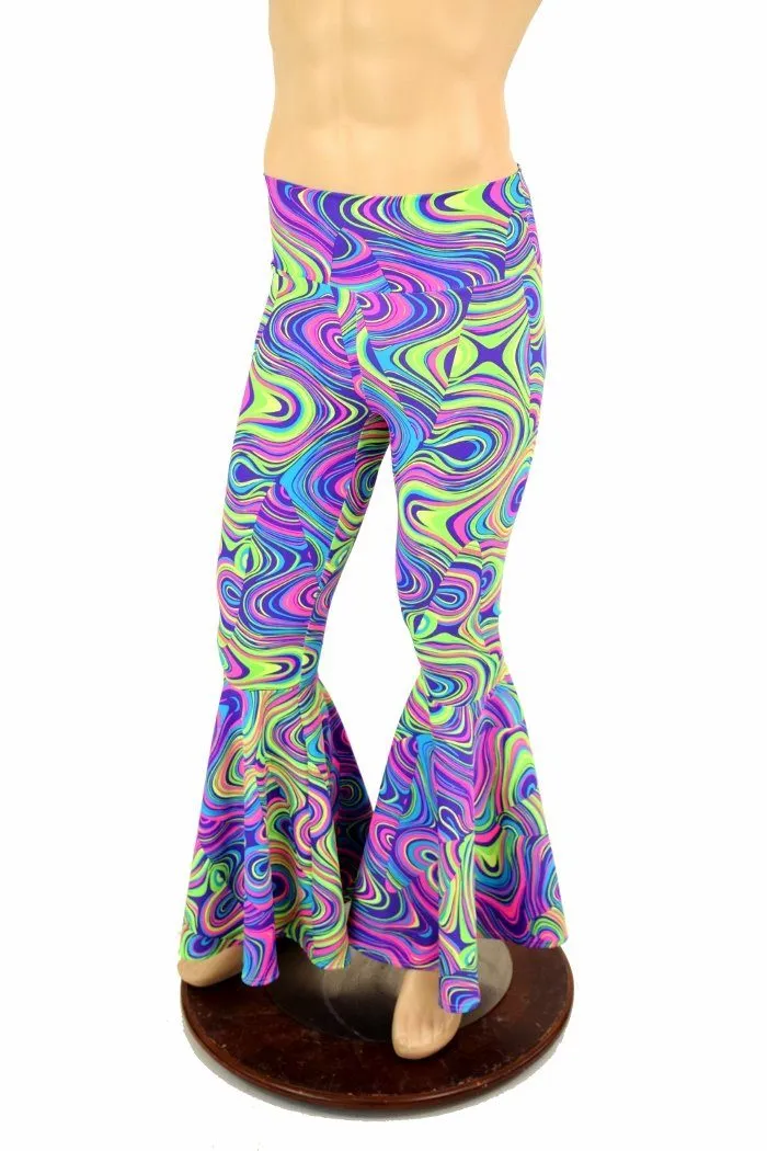Mens Glow Worm Bell Bottom Flares