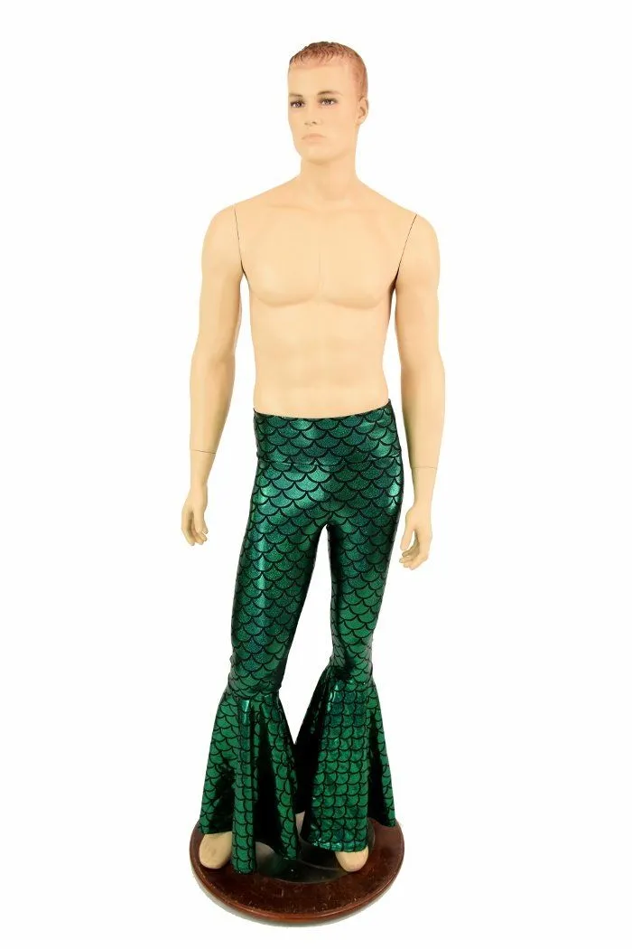 Mens Green Bell Bottom Flares