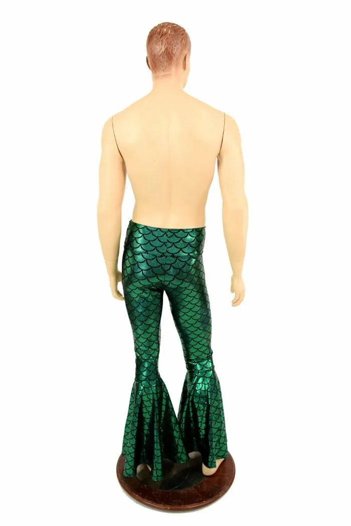 Mens Green Bell Bottom Flares