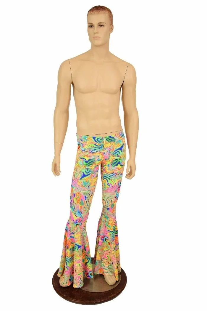 Mens Mid Rise Bell Bottom Flares