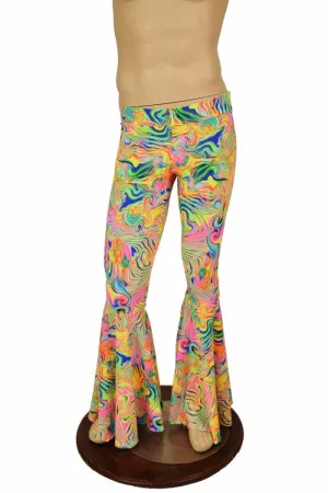 Mens Mid Rise Bell Bottom Flares