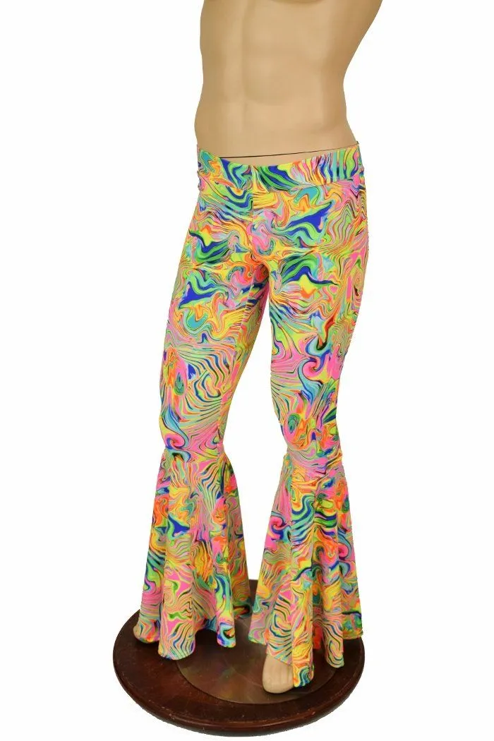 Mens Mid Rise Bell Bottom Flares