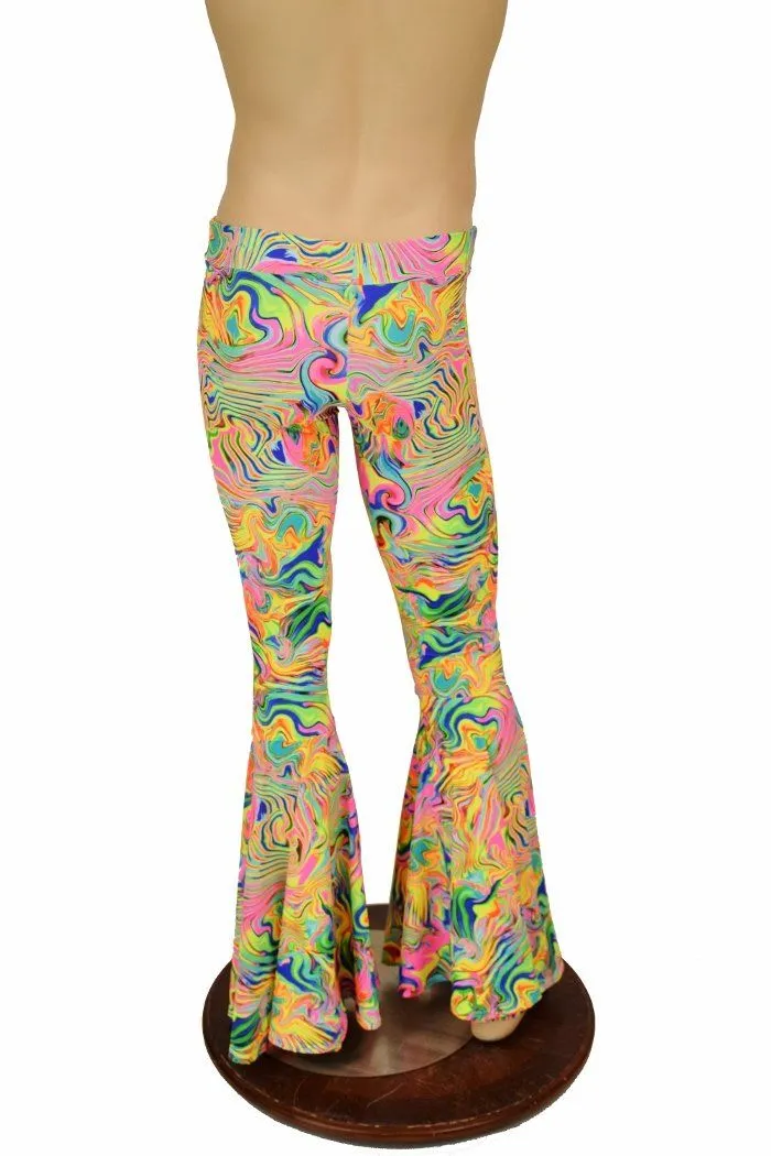 Mens Mid Rise Bell Bottom Flares