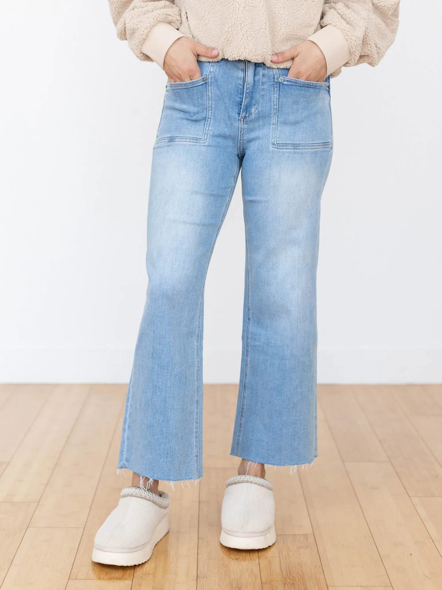 MICA Traditional Royal Blue Super High Rise Crop Wide Leg