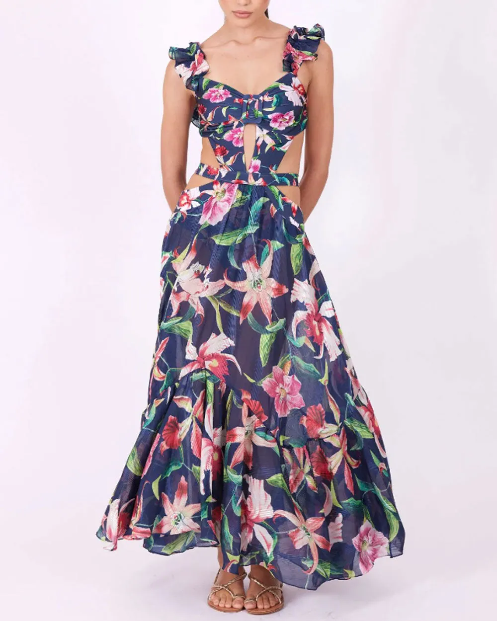 Midnight Laelia Cutout Beach Dress
