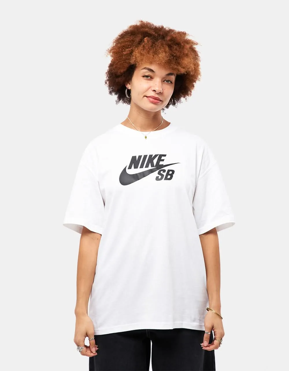 Nike SB Central Logo T-Shirt - White/Black