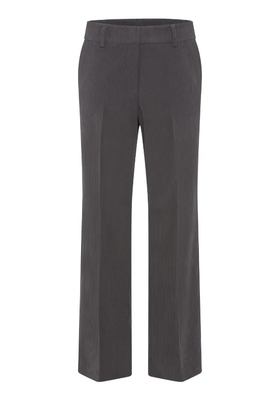OLSEN<BR>
Anna Fit Wide Leg Corduroy Trousers<BR>
Slate<BR>