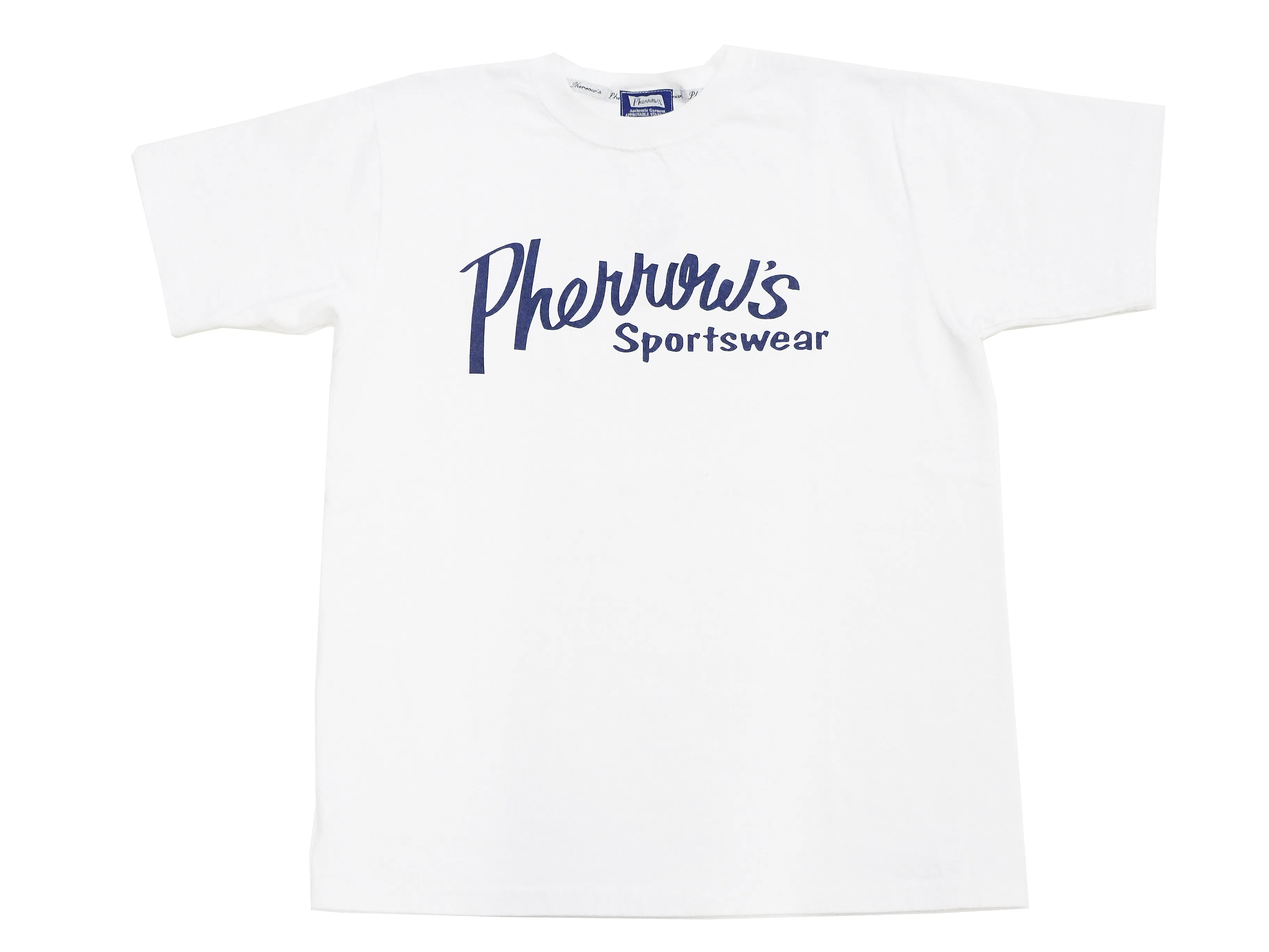 Pherrows T-Shirt Men's Short Sleeve Graphic Print Brand Logo Tee Pherrow's 24S-PT1 White